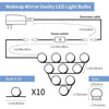 Diy Hollywood Style Makeup Mirror Led Light Kit For Dressing Table Stepless Dimmable 6 10 14 Bulbs Chain Bathroom Led Wall Lamp