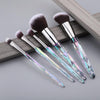 Fld 5Pcs Crystal Style Makeup Brushes Set Powder Foundation Eye Blush Brush Cosmetic Professional Makeup Brush Kit Tools