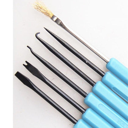 6pcs Desoldering Aid Tool Kit Help Solder Auxiliary Tools Welding Work Electronic Heat Assist for Grinding PCB Cleaning Repair