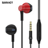 Simvict Sports Earphone With Microphone 3.5Mm In-Ear Stereo Earbuds Headset For Computer Cell Phone Mp3 Music Headphones