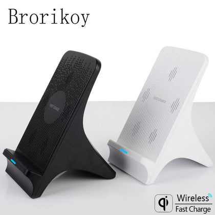 Qi Wireless Charger Stand Holder Dock For iPhone X Xs Max XR Adapter QC3.0 Fast Wireless Charging 10W Charger for Samsung Huawei