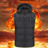 Thickening Men Women Heating Vest Warm Clothing USB Heating Outdoor Vest Winter Heating Jacket Temperature Adjustment Warm Hat