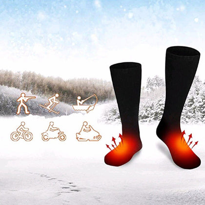 3V Thermal Cotton Heated Socks Men Women Battery Case Battery Operated Winter Foot Warmer Electric Socks Warming Socks