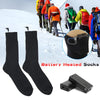 3V Thermal Cotton Heated Socks Men Women Battery Case Battery Operated Winter Foot Warmer Electric Socks Warming Socks (black)