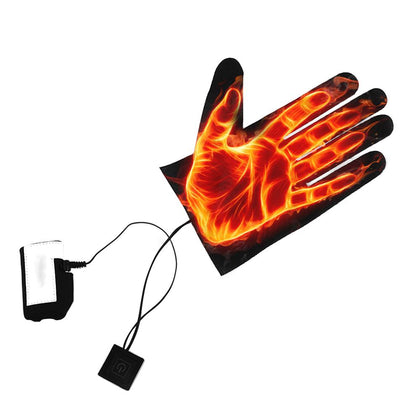 1Pair Five-finger Gloves USB Electric Heating Pads Lithium Battery Power Supply Three-speed Thermostat Switch Heating Sheet