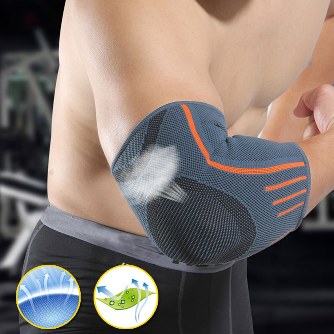 1 Pcs Breathable Compression Elbow Support Sleeve | Arm Brace Protector for Weightlifting Volleyball and Tennis