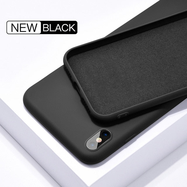 Original Liquid Silicone Luxury Cases For Apple iPhone Brand 6 6S 7 8 Plus X XS Max XR Cover i Phone 8Plus 7Plus 5 5S SE 4 Funda