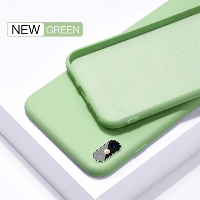 Original Liquid Silicone Luxury Cases For Apple iPhone Brand 6 6S 7 8 Plus X XS Max XR Cover i Phone 8Plus 7Plus 5 5S SE 4 Funda