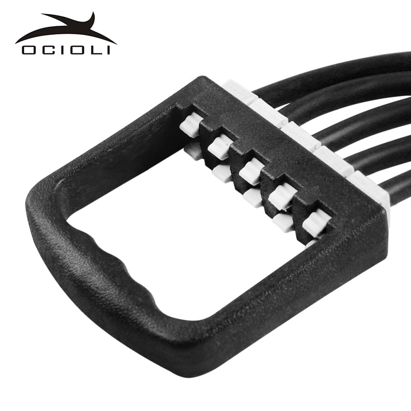 Portable Indoor sports Supply Chest Expander Puller Exercise Fitness Resistance Elastic Cable Rope Tube Yoga 5 Resistance Bands