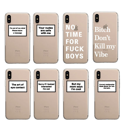 Positive Good Vibe Happy Trust Funny Quote Soft Phone Case Cover For iPhone 11 Pro 7Plus 7 6 6S 8 8Plus X XS Max