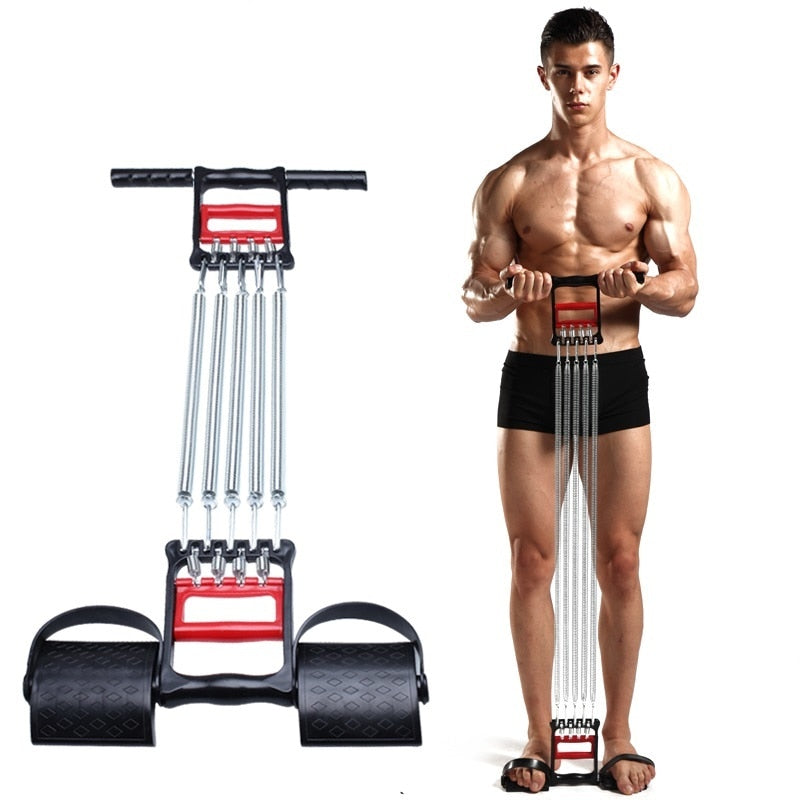 Spring Chest Developer Expander Men Tension Puller Fitness Stainless S ...
