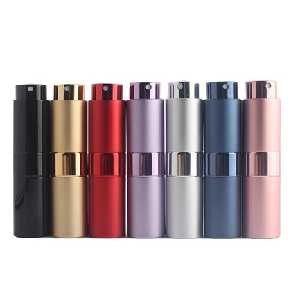 jxcaih 1pcs High Quality 15ML Mini Aluminum Perfume Bottle Empty Filling Spray Perfume Atomizer Rotary Bottle Free Shipping