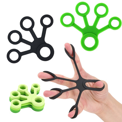 YOUGLE Finger Hand Grip Silicone Ring Gripper Strengthener Exerciser Trainer Resistance Band Fitness Expander Stretcher 3 Levels