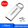 Ingelon 50pcs/Lot Bulk USB Drive 16gb 32gb 64gb 128gb Metal usb2.0/3.0 8GB 4GB Custom Pendrive Wholesale offers with free ship