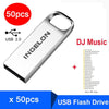 Ingelon 50pcs/Lot Bulk USB Drive 16gb 32gb 64gb 128gb Metal usb2.0/3.0 8GB 4GB Custom Pendrive Wholesale offers with free ship