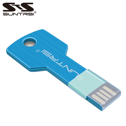 Suntrsi USB Flash Drive 128GB Metal Key Pendrive 64GB Waterproof Pen Drive USB 2.0 32GB 16GB Memory Stick USB Flash Custom Metal