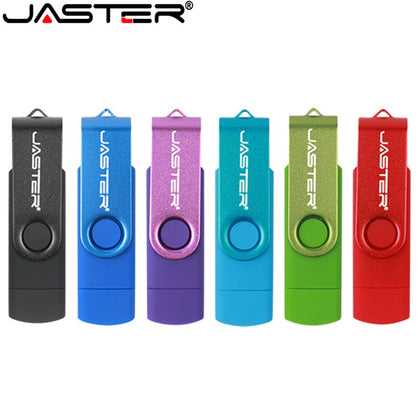 JATER New Usb 2.0 OTG USB flash drive for SmartPhone/Tablet/PC 8GB 16GB 32GB 64GB 128GB Pendrive High speed pen drive package