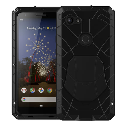 For Google Pixel 3A 3A XL Case Hard Aluminum Metal Tempered Glass Screen Protector Cover for Google Pixel 4 4XL Protection Case