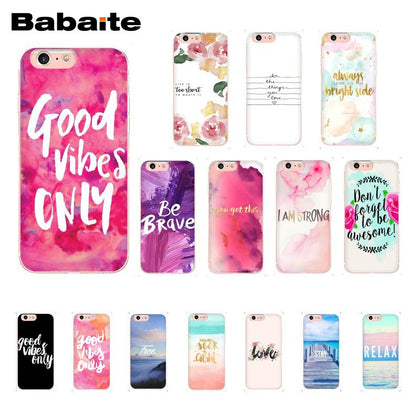 Positive Vibes Phone Cases for iPhone |  Love Happy Quote Phone Case for iPhone