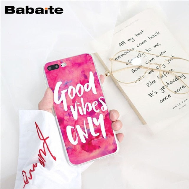 Positive Vibes Phone Cases for iPhone |  Love Happy Quote Phone Case for iPhone