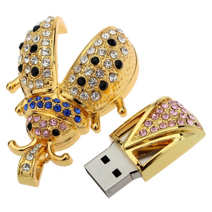 Sliver Diamond Insect USB Flash Drive Genuine Capacity 16GB 32GB 64GB Gift Jewelry Pen Drive Pendrive 512GB Memory Stick 128GB