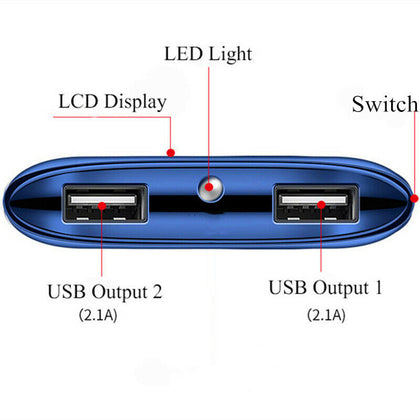 New 900000mAh Power Bank Portable External Battery Huge Capacity Fast Charger